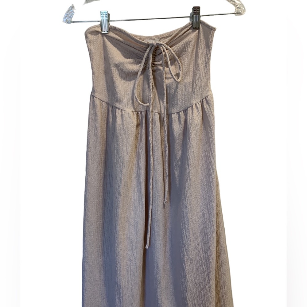 H&M Taupe Strapless Midi Dress Size Small